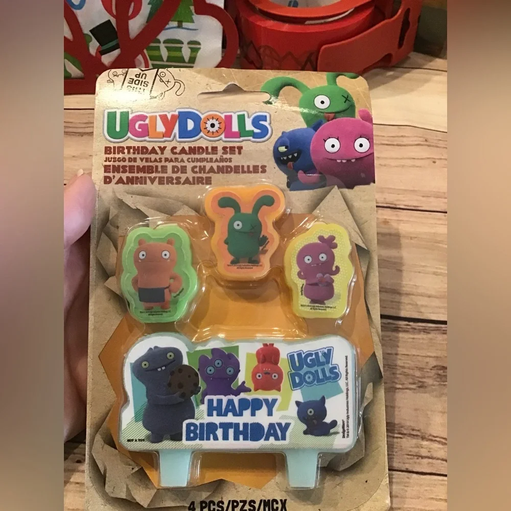 Ugly dolls birthday candle set 4pcs-new